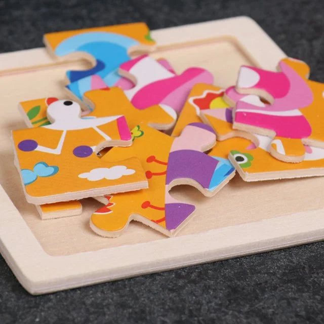 Kids Wooden Educational Jigsaw Picture Puzzle (1 Piece)