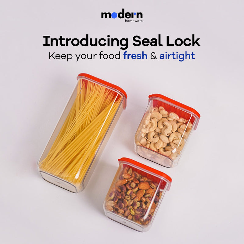 Seal Lock Airtight Jar with Coloured Lid