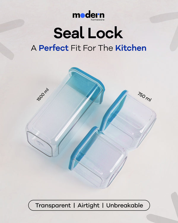 Seal Lock Airtight Jar with Coloured Lid