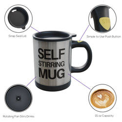 Self Stirring Automatic Tea and Coffee Mug 350ml