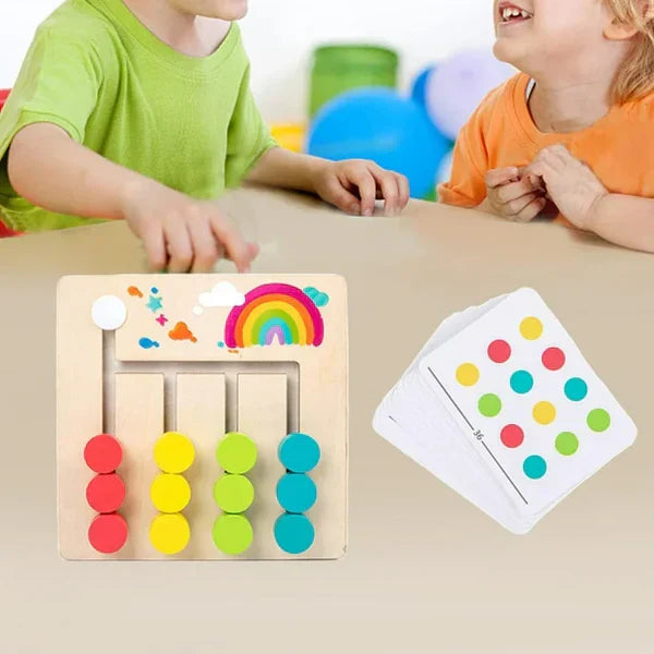 Color and Shape Matching Montessori Toys Slide Puzzle Board Games