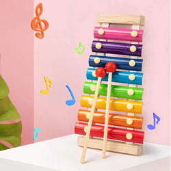 Colorful 8 Tones Hand Knock Musical Instrument Xylophone