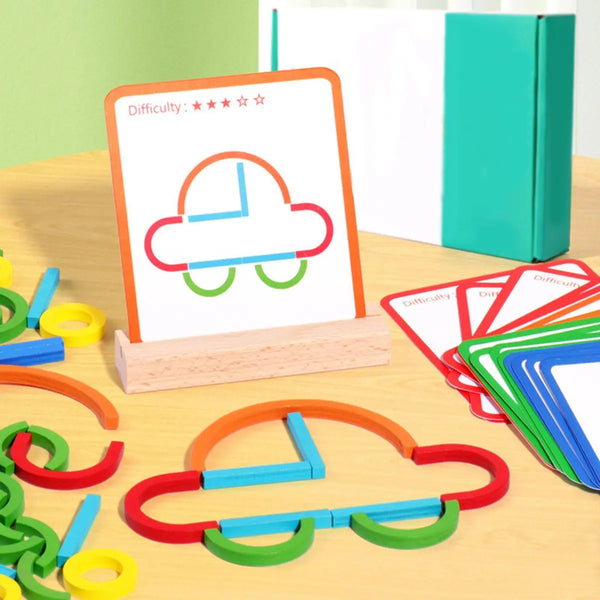 Early Learning Intelligence Development Creative Sticks & Rings Puzzle