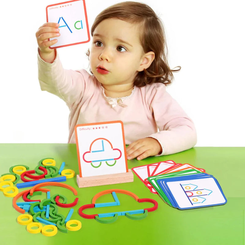 Early Learning Intelligence Development Creative Sticks & Rings Puzzle