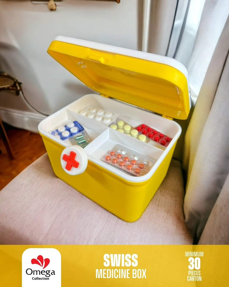 Swiss Medicine Box With Uper Partition Tray