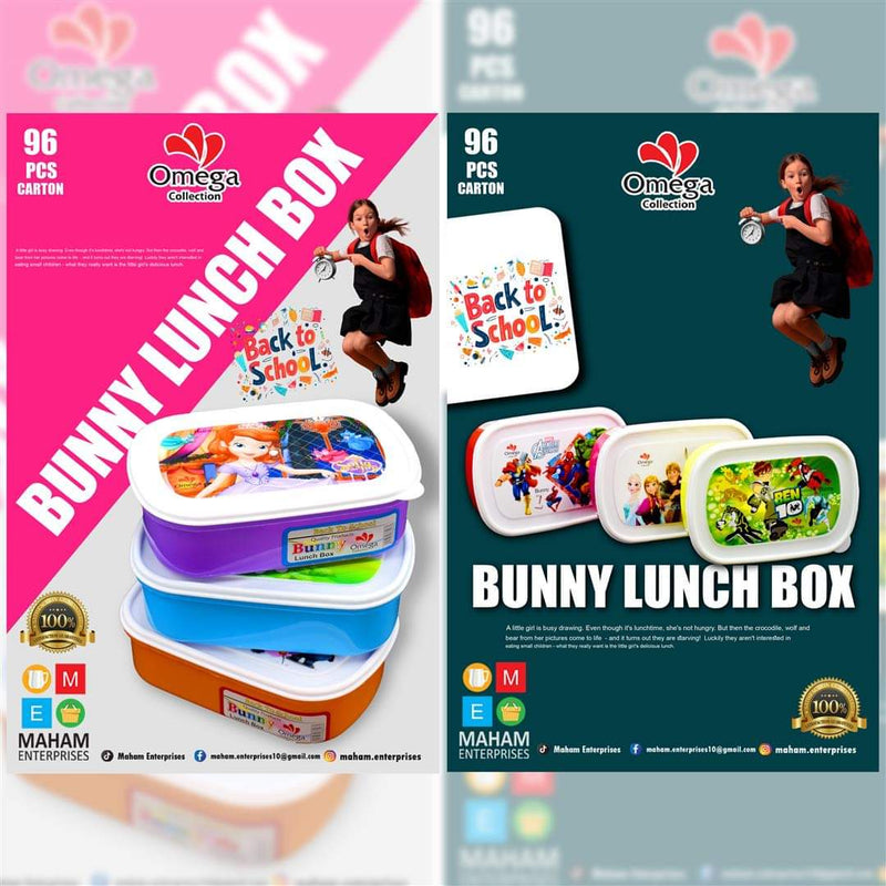 Bunny Lunch Box (With Spoon, Fork and Box)