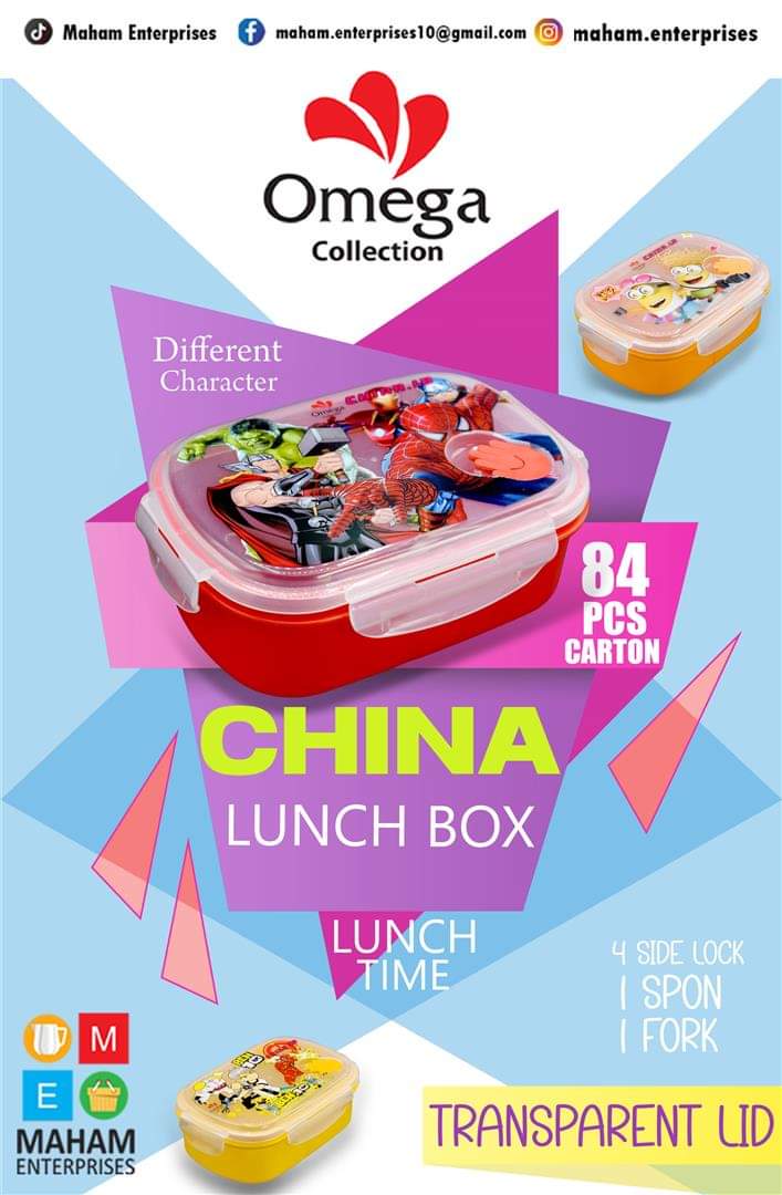 China Lunch Box (With Spoon and Fork)