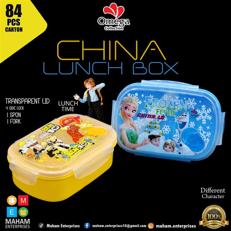 China Lunch Box (With Spoon and Fork)