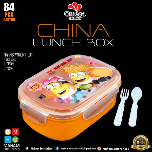 China Lunch Box (With Spoon and Fork)