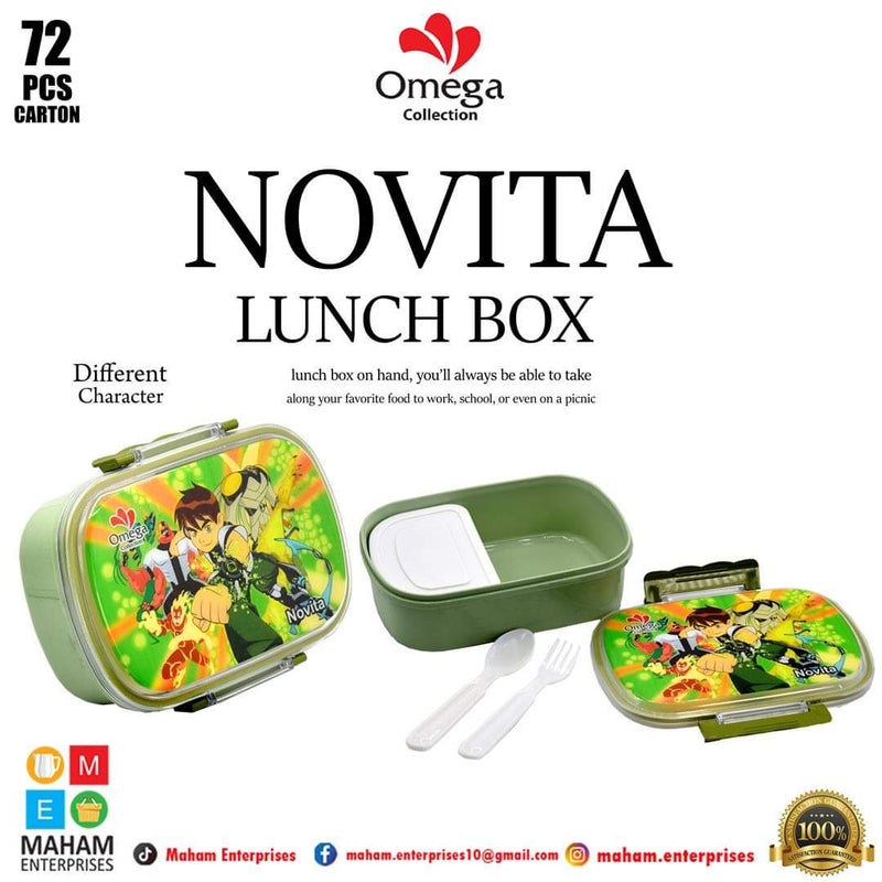 Novita Lunch Box (With Box, Spoon and Fork)