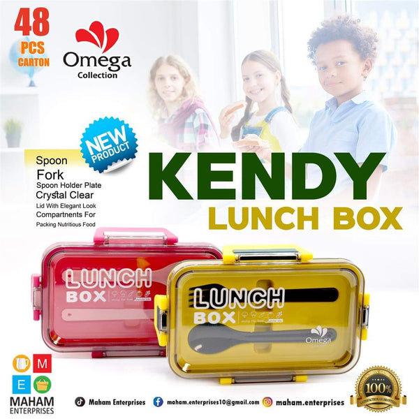 Kendy Lunch Box (With Spoon and Fork)