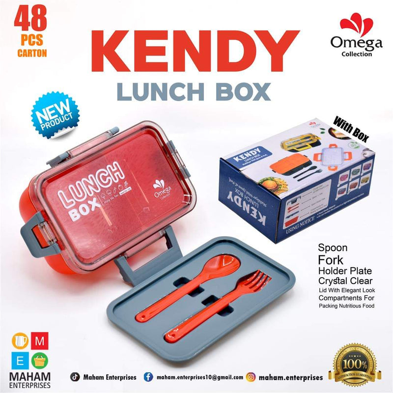 Kendy Lunch Box (With Spoon and Fork)