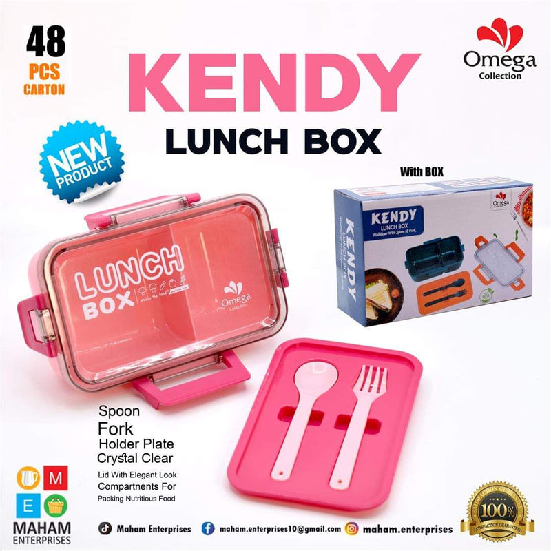 Kendy Lunch Box (With Spoon and Fork)