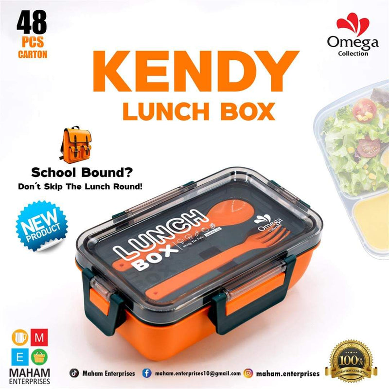 Kendy Lunch Box (With Spoon and Fork)