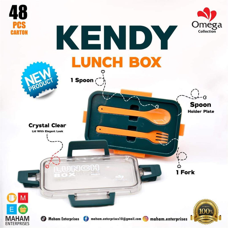 Kendy Lunch Box (With Spoon and Fork)