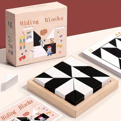 Hiding Blocks – Montessori Preschool Learning Enlightenment Jigsaw Puzzle