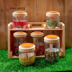 Spice Line Spice Rack With 6 Jars