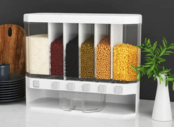 Six Portions Storage Box For Pulses/Spices With Buttons