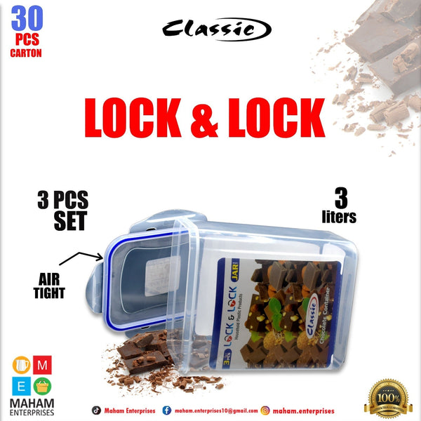 3 in 1 Lock & Lock Airtight Jar Set