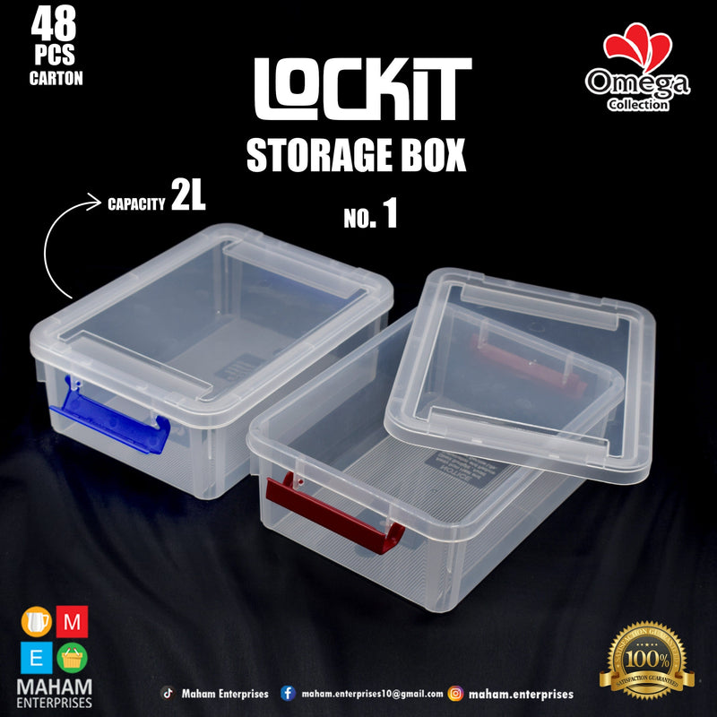 Lock It Storage Transparent Container