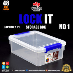 Lock It Storage Transparent Container