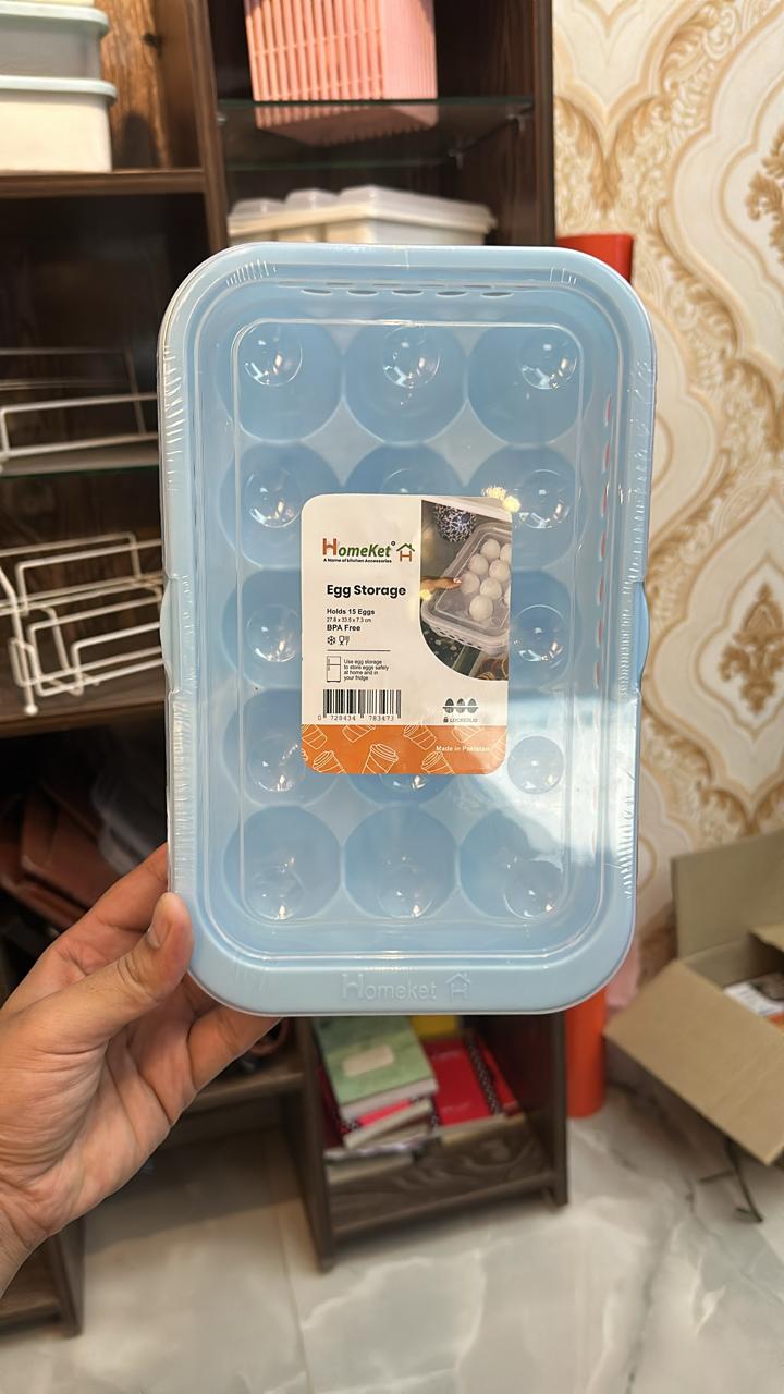 Eggs Tray With Transparent Lid (For 15 Eggs)