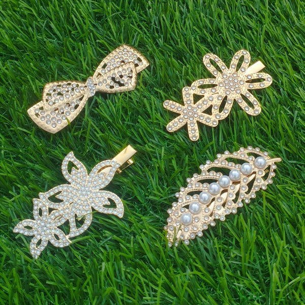 Pack of 4 Golden Alligator Pins