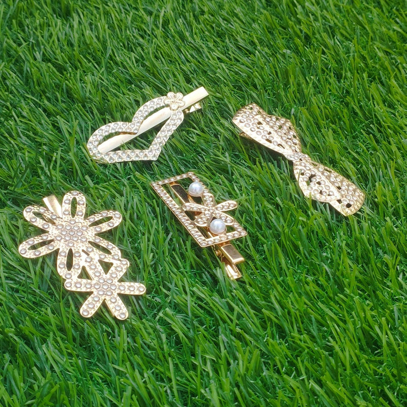 Pack of 4 Golden Alligator Pins