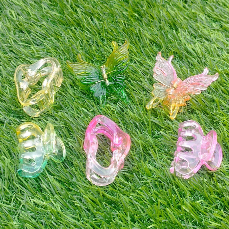 Pack of 6 Girls Hair Catchers Clips