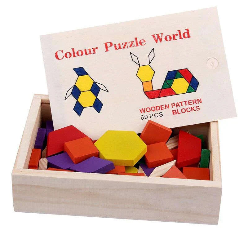 Kids Wooden Puzzle Block 60pcs for Kids