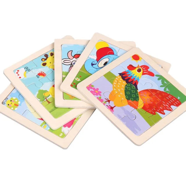 Kids Wooden Educational Jigsaw Picture Puzzle (1 Piece)