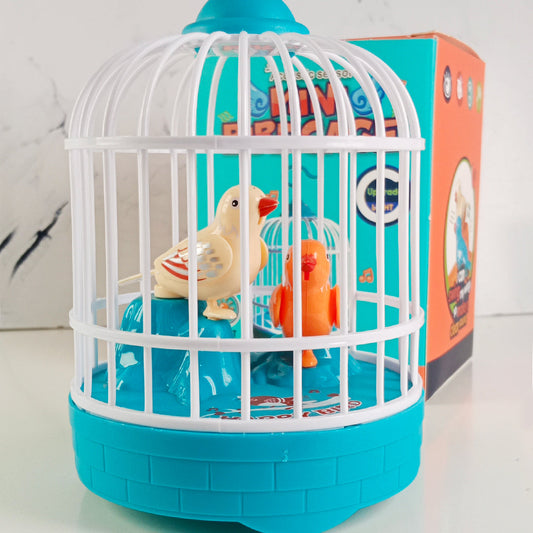 Mini Birdcage Toy - Talking Birds With & Lights