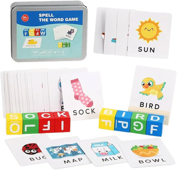 Wooden Blocks Spelling Game