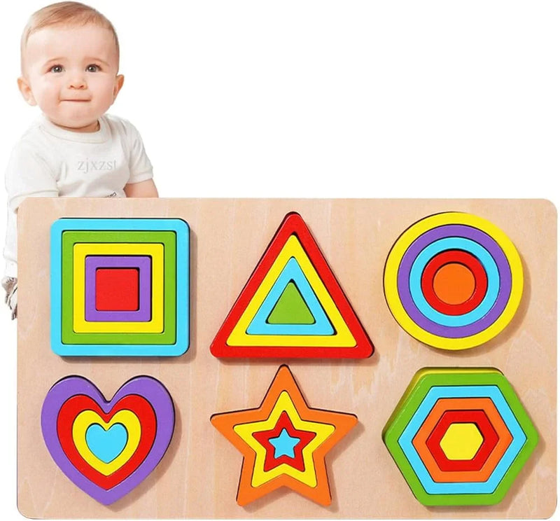 3D Shape Stencils Kids Learning Education Toys