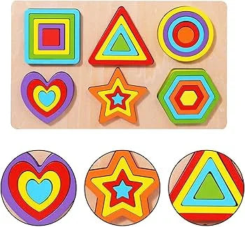 3D Shape Stencils Kids Learning Education Toys