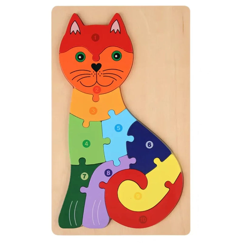 1 to 10 Puzzle Animal Kids Learning Education Toys