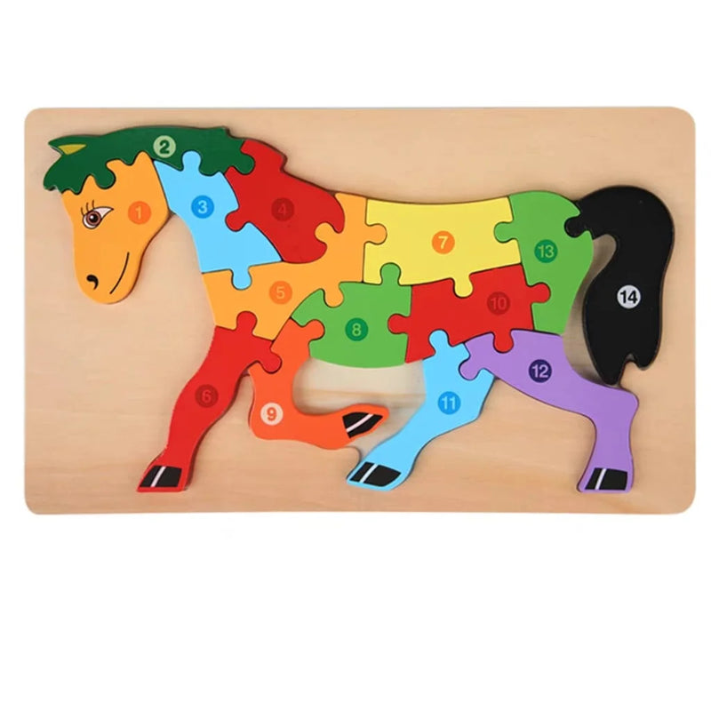 1 to 10 Puzzle Animal Kids Learning Education Toys