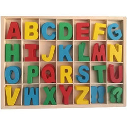 Wooden 3D Double ABC Blocks Set