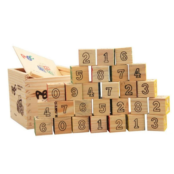 Wooden Alphabet ABC Blocks 27Pcs