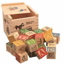 Wooden Alphabet ABC Blocks 27Pcs