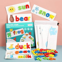 Wooden Educational Learning English Kids Spelling Game Toy