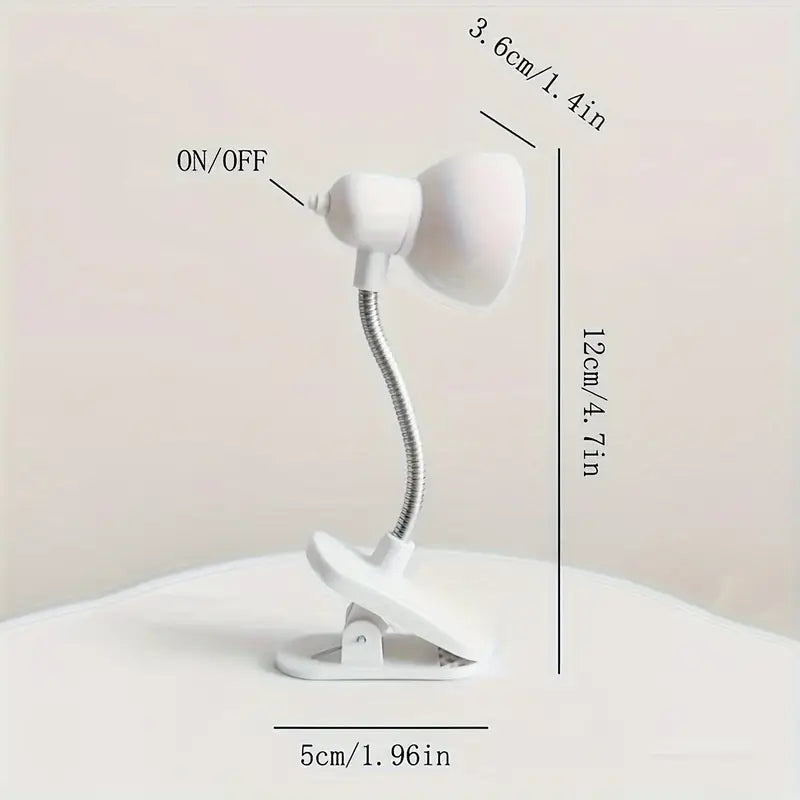 Mini Portable Clip Book Light, LED Warm Light Night Reading Light, Adjustable Reading Light with Battery