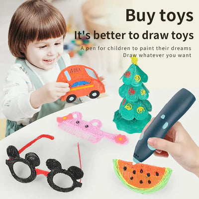 USB Rechargeable 3D Drawing Pen for Kids – Creative Art & Learning Tool