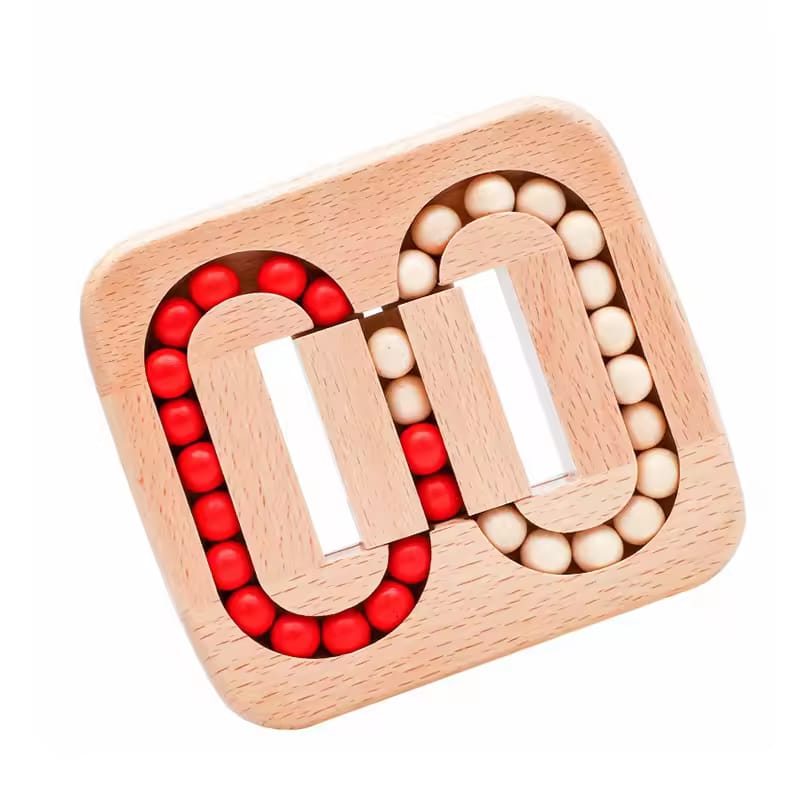Magic Bean Cube Rotating Puzzle Wooden Brain Teaser Games stress Relief Gifts for Kids Adults