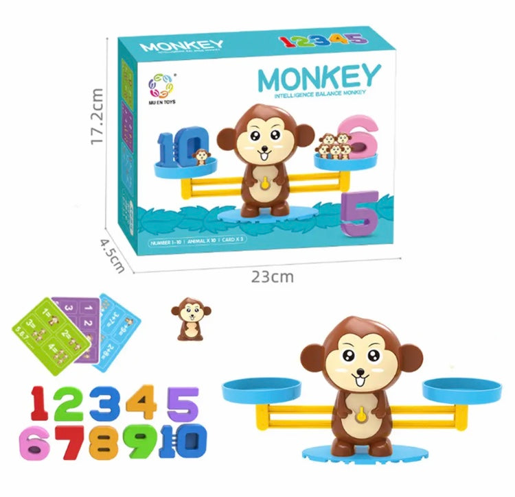 Montessori Math Toy – Digital Monkey Balance Scale Number Board Game