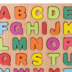 Wooden 3D Alphabet ABC Puzzle Plate