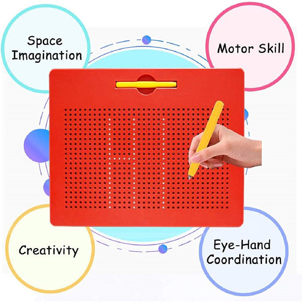 Mini Magpad Magnetic Beads Pad Drawing Board Tablet For Kids - Digital Pen Tablet Eraseable Reuseable Writing Pad