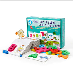 English Letter Learning Cards with Alphabet Pegs