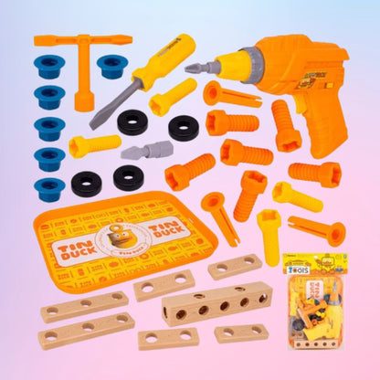 Kids Tool Set with Electric Drill – Creative Pretend Play Construction Toy