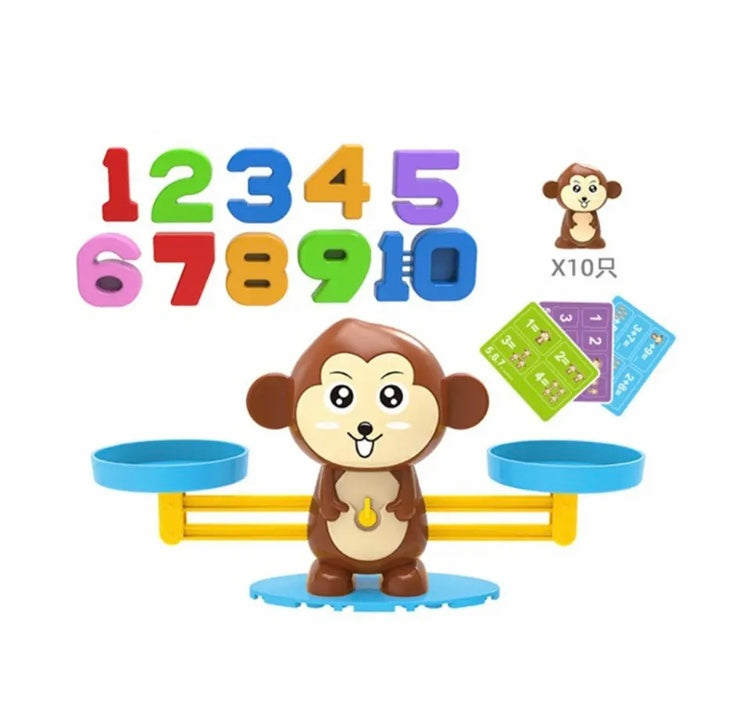 Montessori Math Toy – Digital Monkey Balance Scale Number Board Game